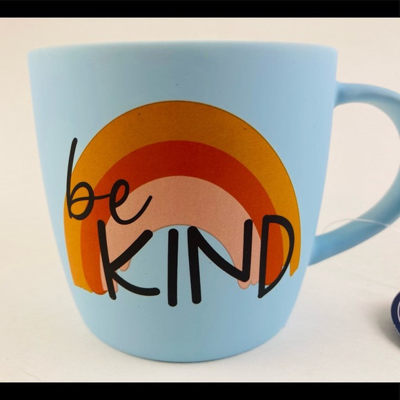 🅾️SOLD🅾️Be Kind Coffee Mug Cup Rainbow Blue Soft - Picture 2 of 10